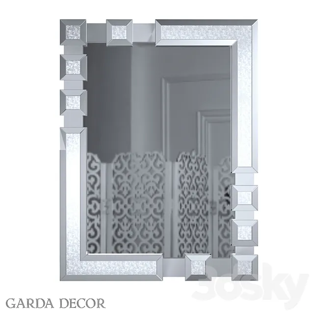 RECTANGULAR MIRROR IN ORIGINAL FRAME 50SX-6488 Garda Decor 3DModel