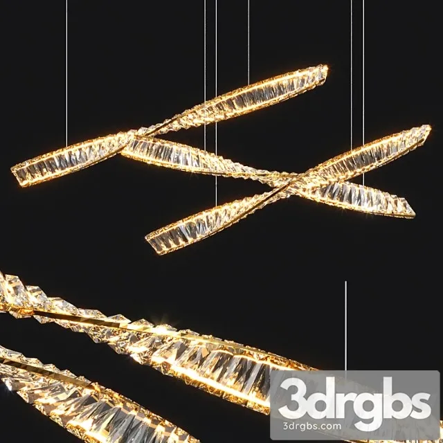 Rectangular Pendant Linear 3D Model Download