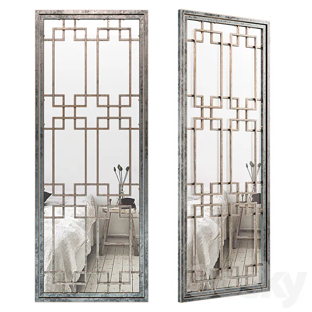 Rectangular Wall Mirror – Eichholtz Mota 109556 3D Model Rectangular Wall Mirror – Eichholtz Mota 109556 3D Model