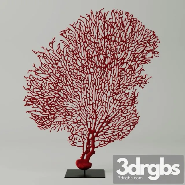 Red Gorgonaria Decoration 3D Model Download