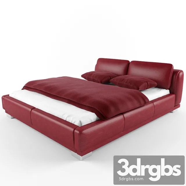 Red Leather Bed 3D Model Download Red Leather Bed 3D Model Download