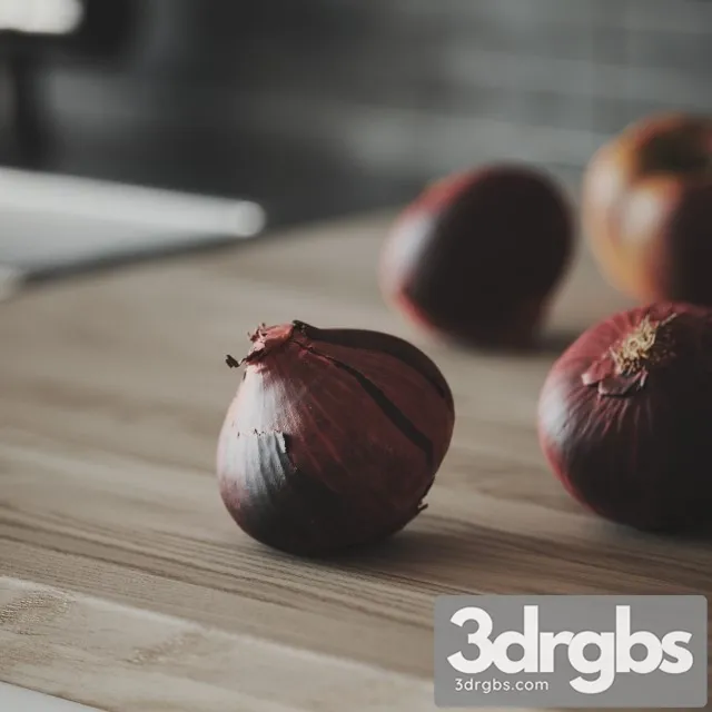 Red Onion 1 3D Model Download