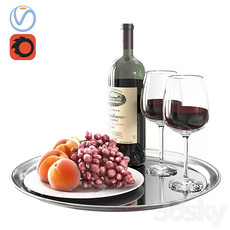 Red Wine 3D Model