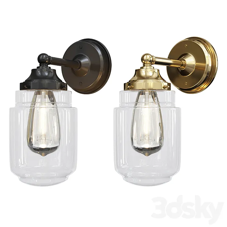 Reed outdoor sconce jar shade 3D Model Free Download