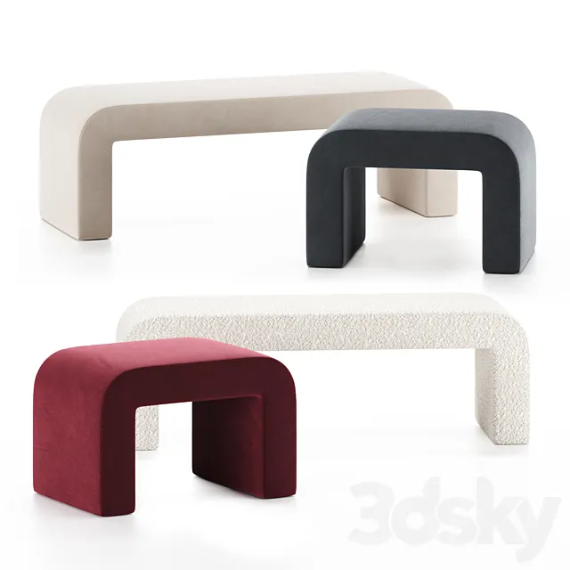 REENO | Bench by Grazia & Co | AUS 3DModel REENO | Bench by Grazia & Co | AUS 3DModel