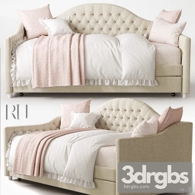 Reese Tufted Daybed With Trundle 3D Model Download