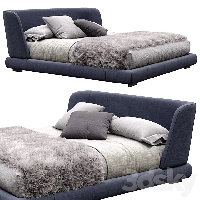 Reeves bed by minotti 3DModel Reeves bed by minotti 3DModel