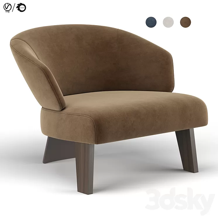 Reeves large armchair 3D Model Reeves large armchair 3D Model