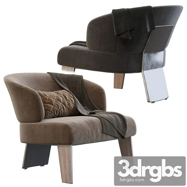 Reeves large armchair by minotti 3D Model Download