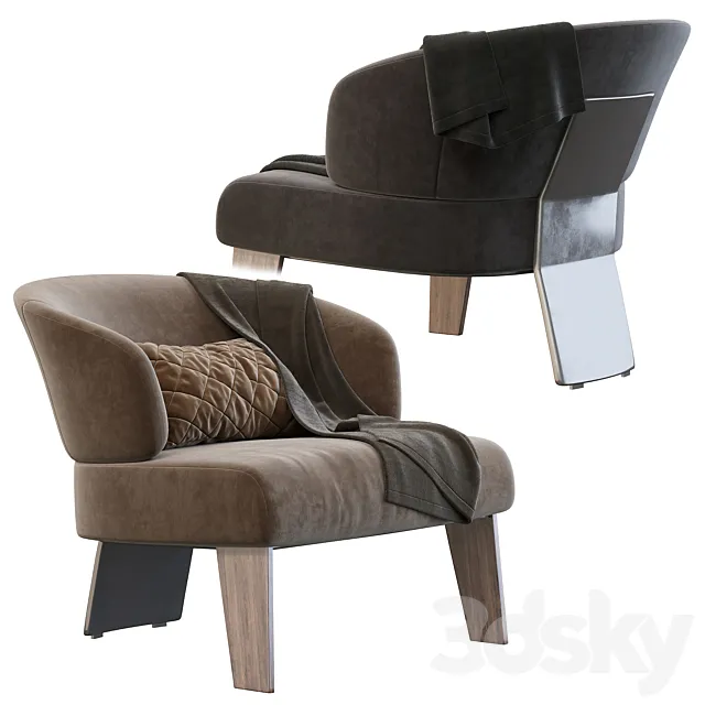 Reeves Large Armchair by Minotti 3D Model Reeves Large Armchair by Minotti 3D Model