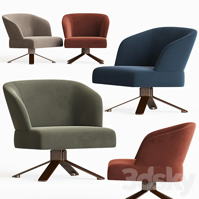 Reeves Small Armchair Minotti 3DModel