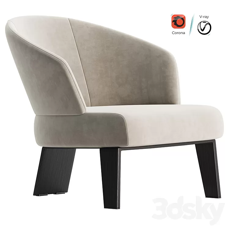 REEVES SMALL By Minotti 3D Model Free Download