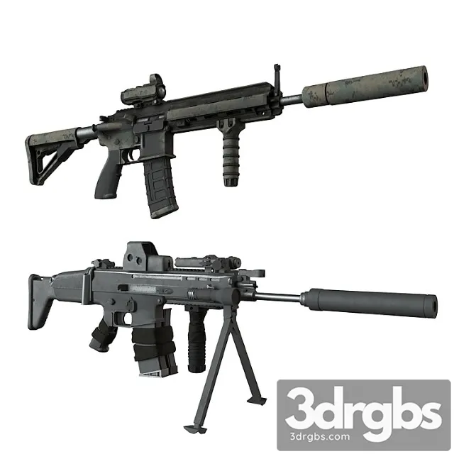 Refile gun set 3D Model Download