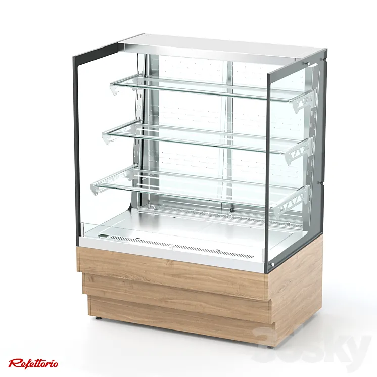 Refrigerated confectionery showcase with perforated rear wall (RKC2 AO series) 3D Model Free Download