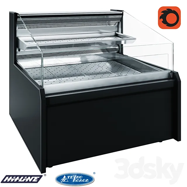 Refrigerated display case 1622 Missouri AC 120 cascade fish self 120-DPLM 3D Model