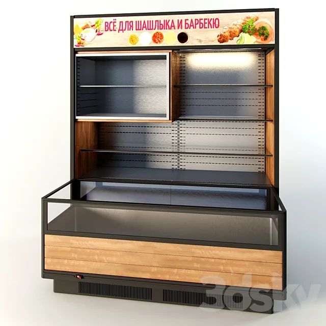 Refrigerated display case with Bonetti 3D Model