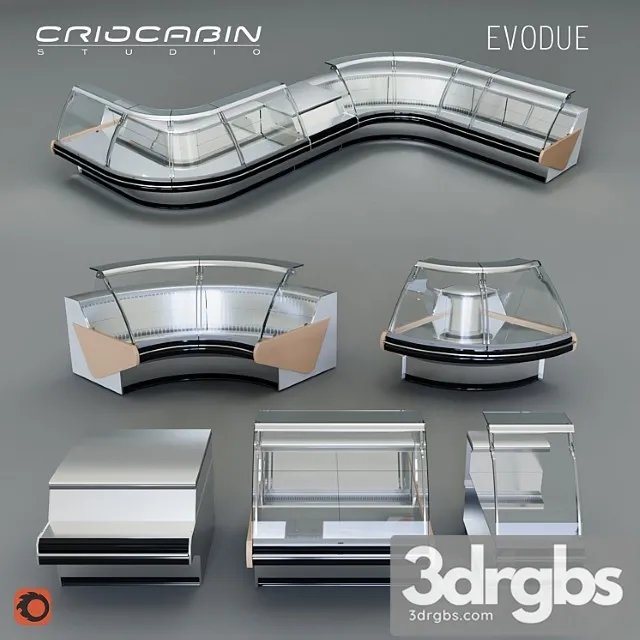 Refrigerated showcase criocabin evodue 3D Model Download