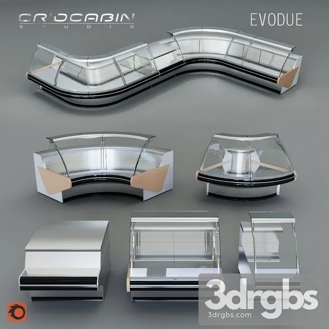 Refrigerated Showcase Criocabin Evodue 3D Model Download
