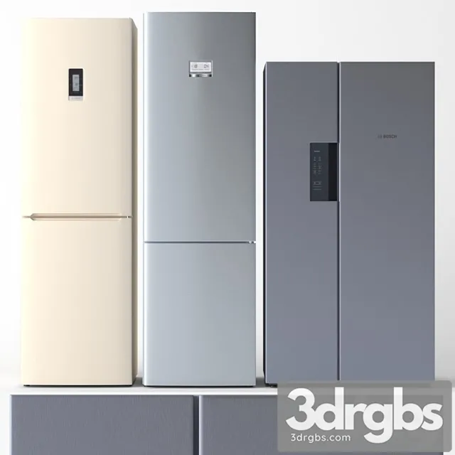 Refrigerator bosch 2 3D Model Download