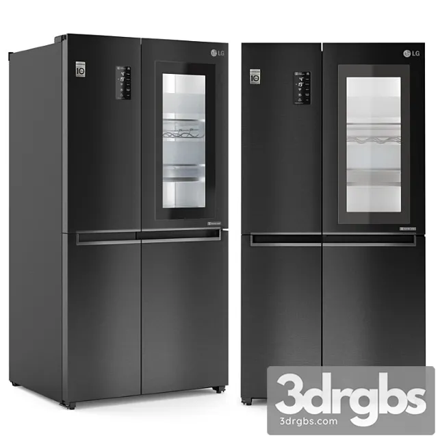 Refrigerator lg gc-q247cbdc 2 3D Model Download