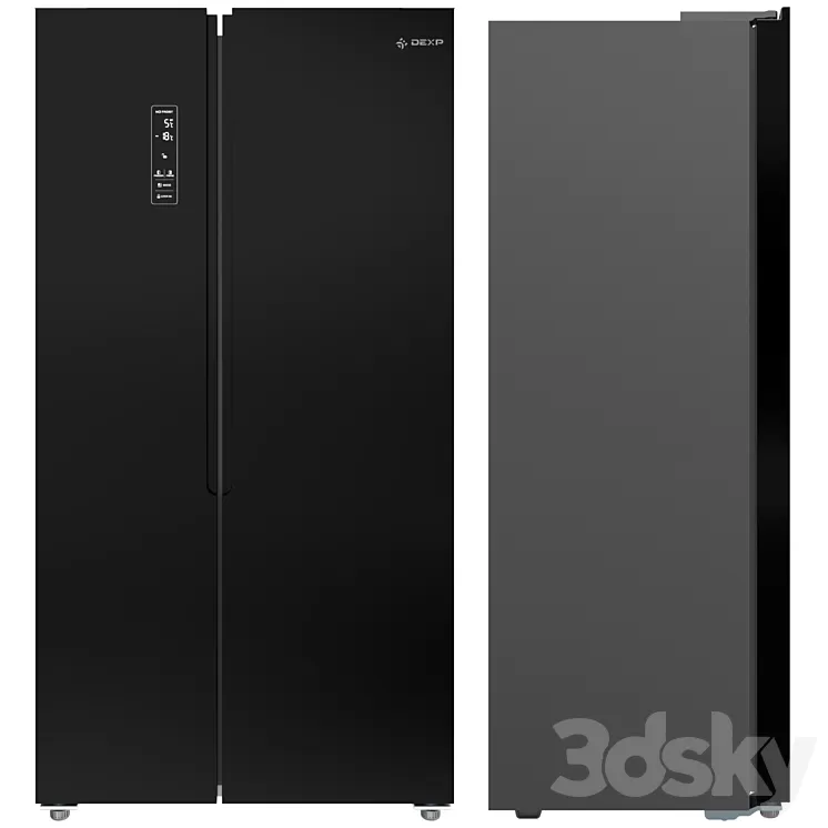 Refrigerator multi-door Side by Side DEXP SBS455AHA 3D Model Free Download