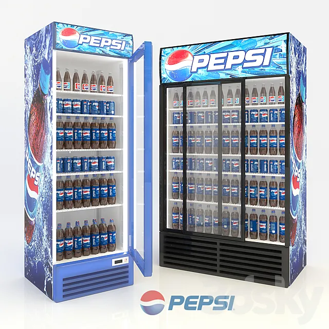 Refrigerator Pepsi. 3DModel