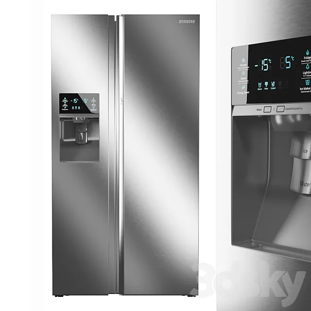 Refrigerator Samsung Side-By-Side RH22H9010SR 3DModel