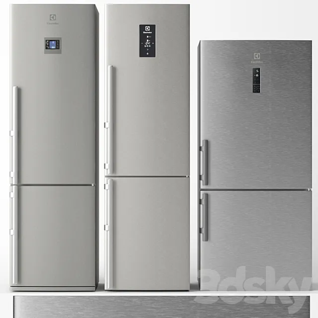 Refrigerator set Electrolux 3D Model Refrigerator set Electrolux 3D Model