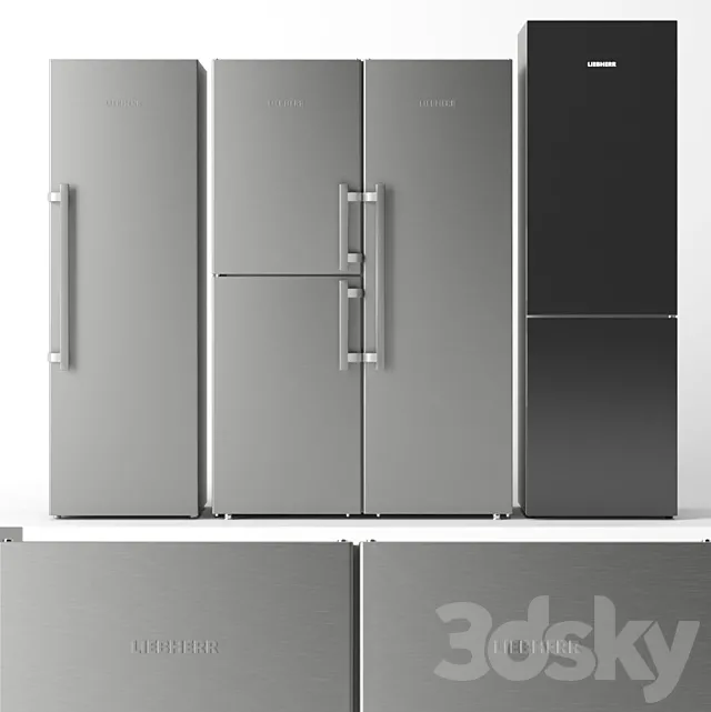 Refrigerator set Liebherr 3DModel Refrigerator set Liebherr 3DModel