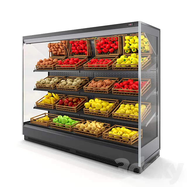 Refrigerator Tesey Plug-in fruit and vegetable. 3D Model