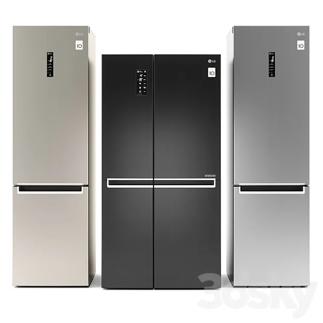 Refrigerators LG 3D Model Refrigerators LG 3D Model