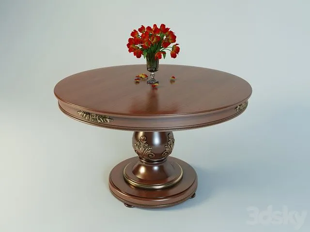Reggenza Luxury table circle 1500 3D Model