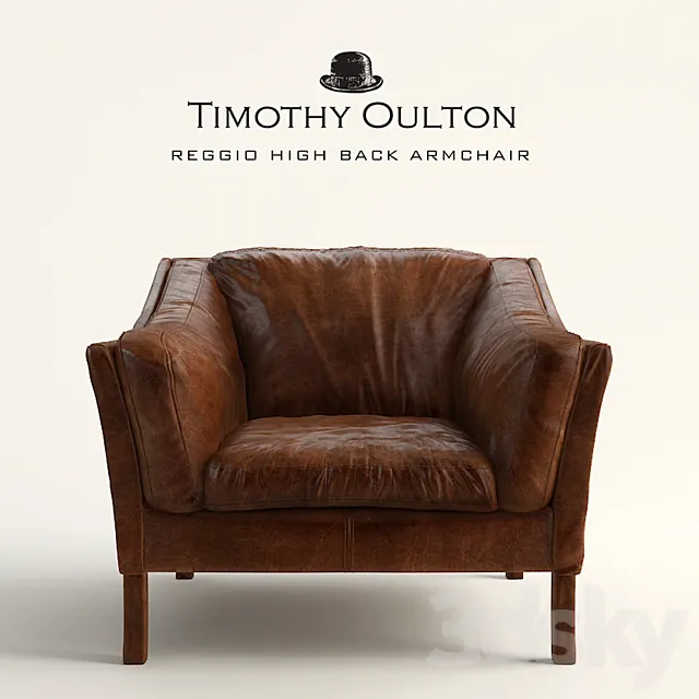 REGGIO HIGH BACK ARMCHAIR. Timothy Oulton 3DModel