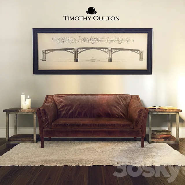 Reggio High Back Sofa. Timothy Oulton 3DModel Reggio High Back Sofa. Timothy Oulton 3DModel