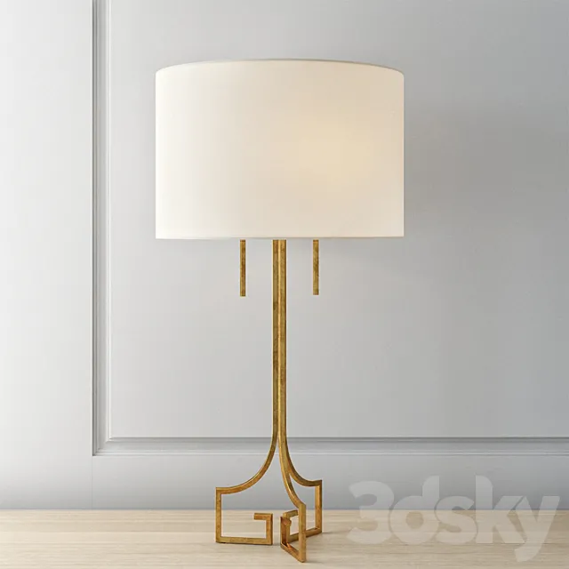 Regina-andrew design le chic golden table lamp 3DModel