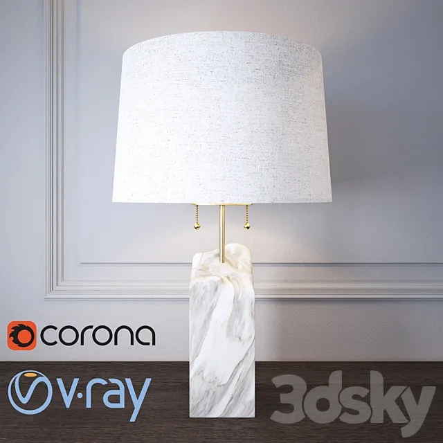 Regina-Andrew Design Raw Alabaster Lamp 3D Model