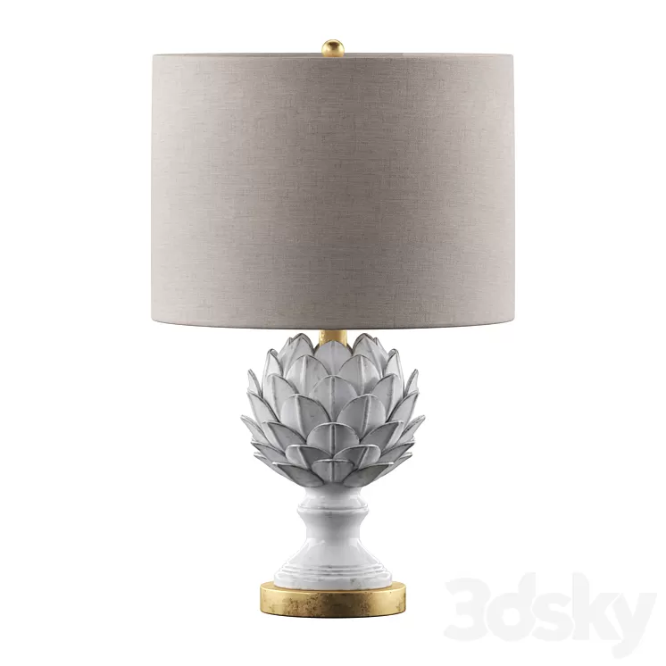Regina Andrew Leafy Artichoke Ceramic Table Lamp 3D Model Regina Andrew Leafy Artichoke Ceramic Table Lamp 3D Model