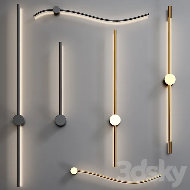 REIDI Wall Lite Set By Lampatron 3D Model