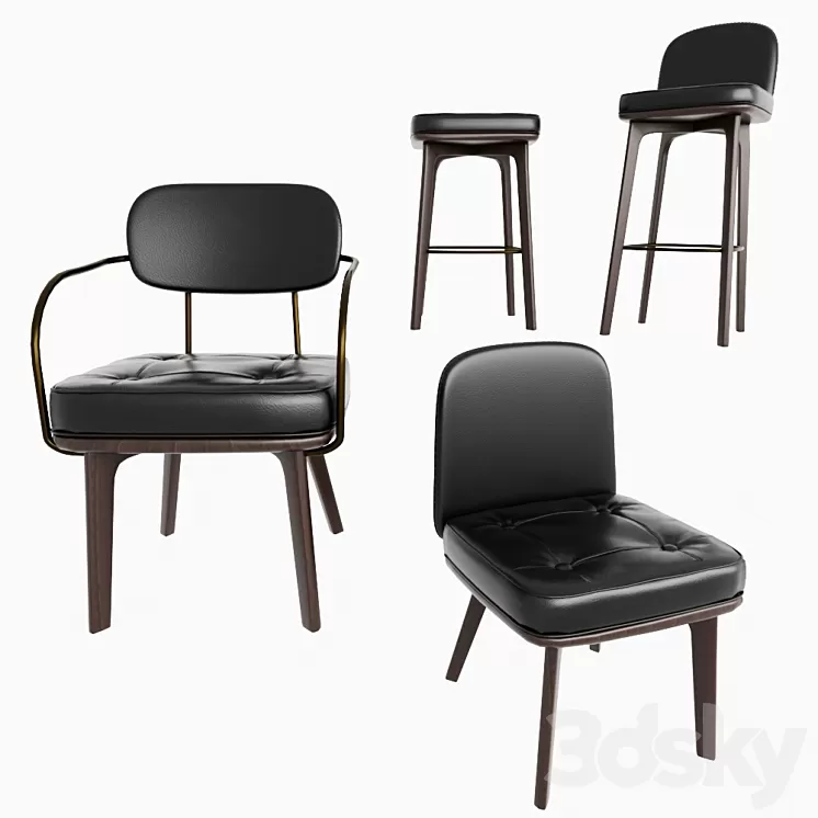 Rein chairs 3D Model Rein chairs 3D Model