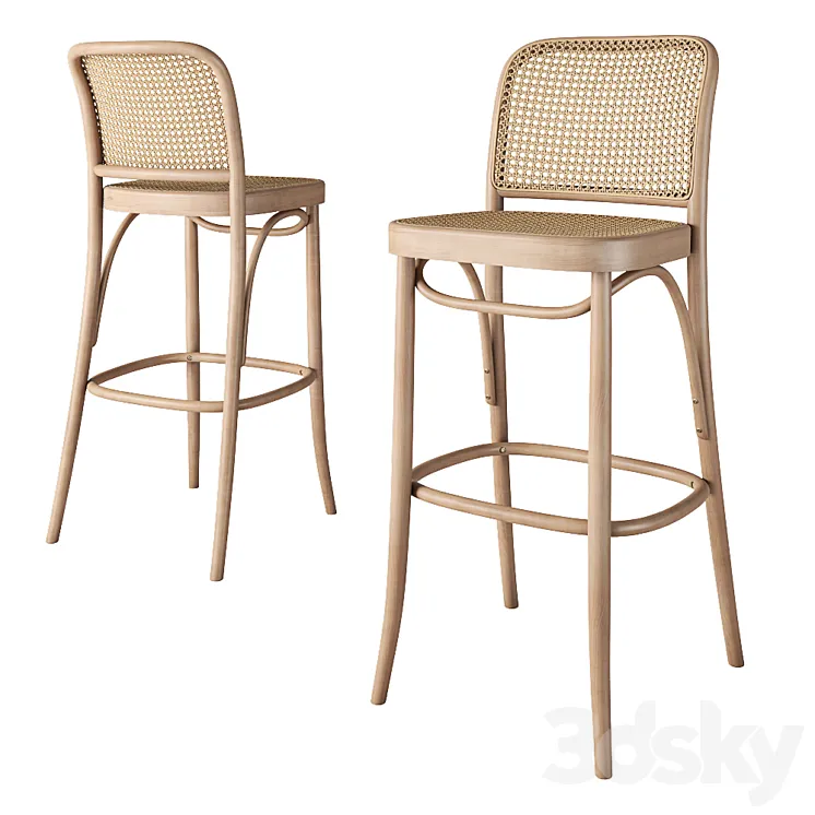 Rejuvenation Ton 811 Caned Counter Stool 3D Model Free Download Rejuvenation Ton 811 Caned Counter Stool 3D Model Free Download