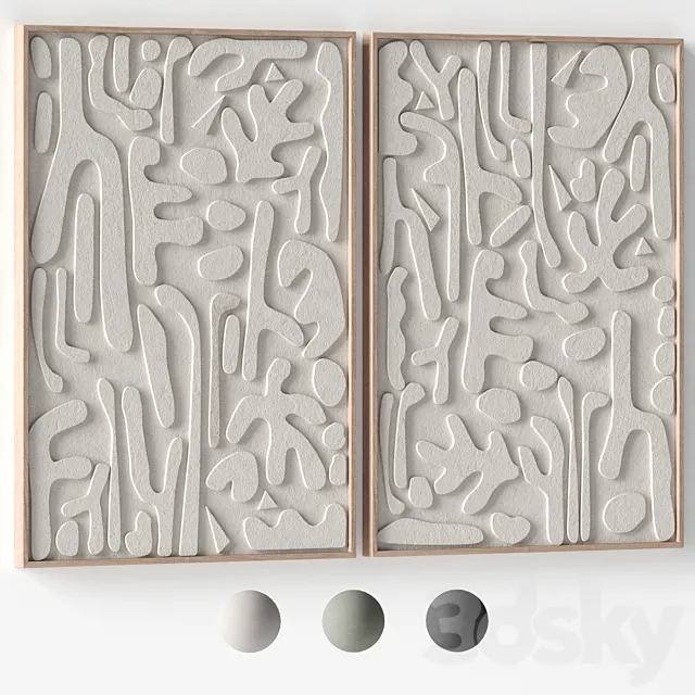 Relief artwork 22 – 3d art wall decor – Panels 3D Model