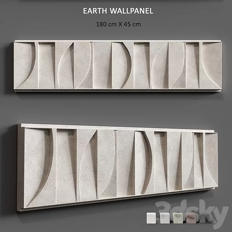 Relief Earth Wallpanel 3D Model Relief Earth Wallpanel 3D Model
