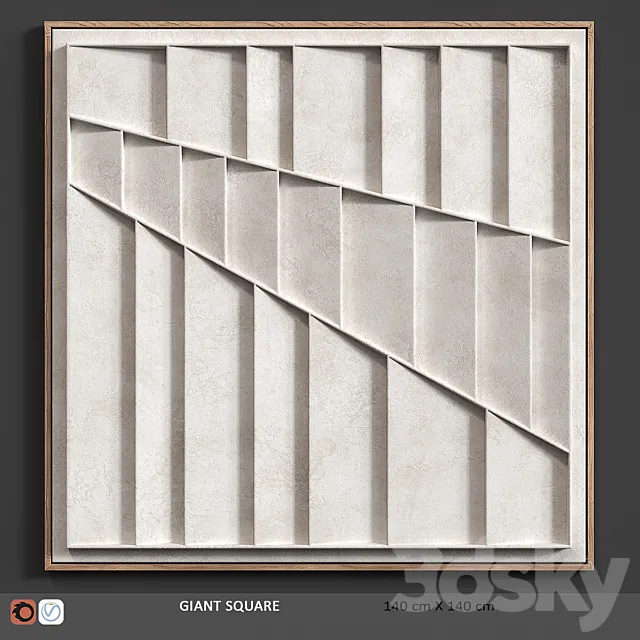 Relief Giant Square 3D Model