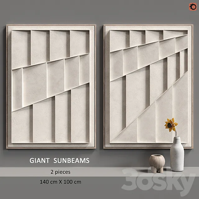Relief GIANT SUNBEAMS 3D Model