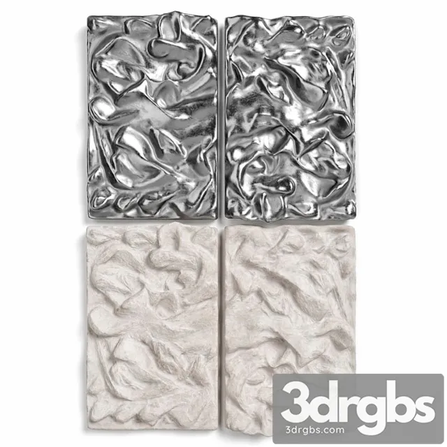 Relief metal and plaster wall panel Relief metal and plaster wall panel