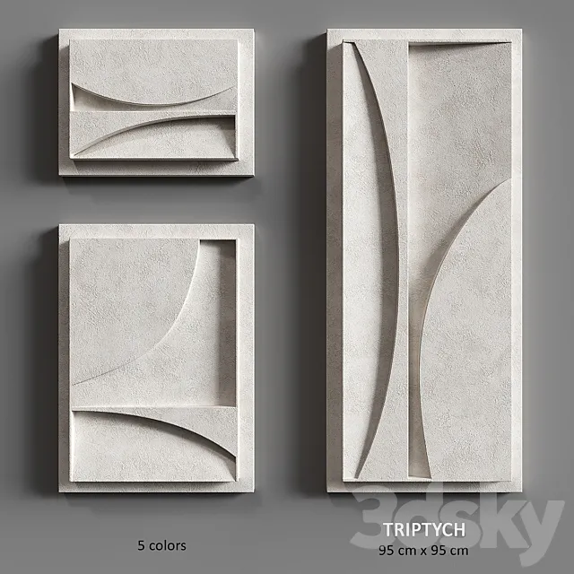Relief TRIPTYCH 3D Model