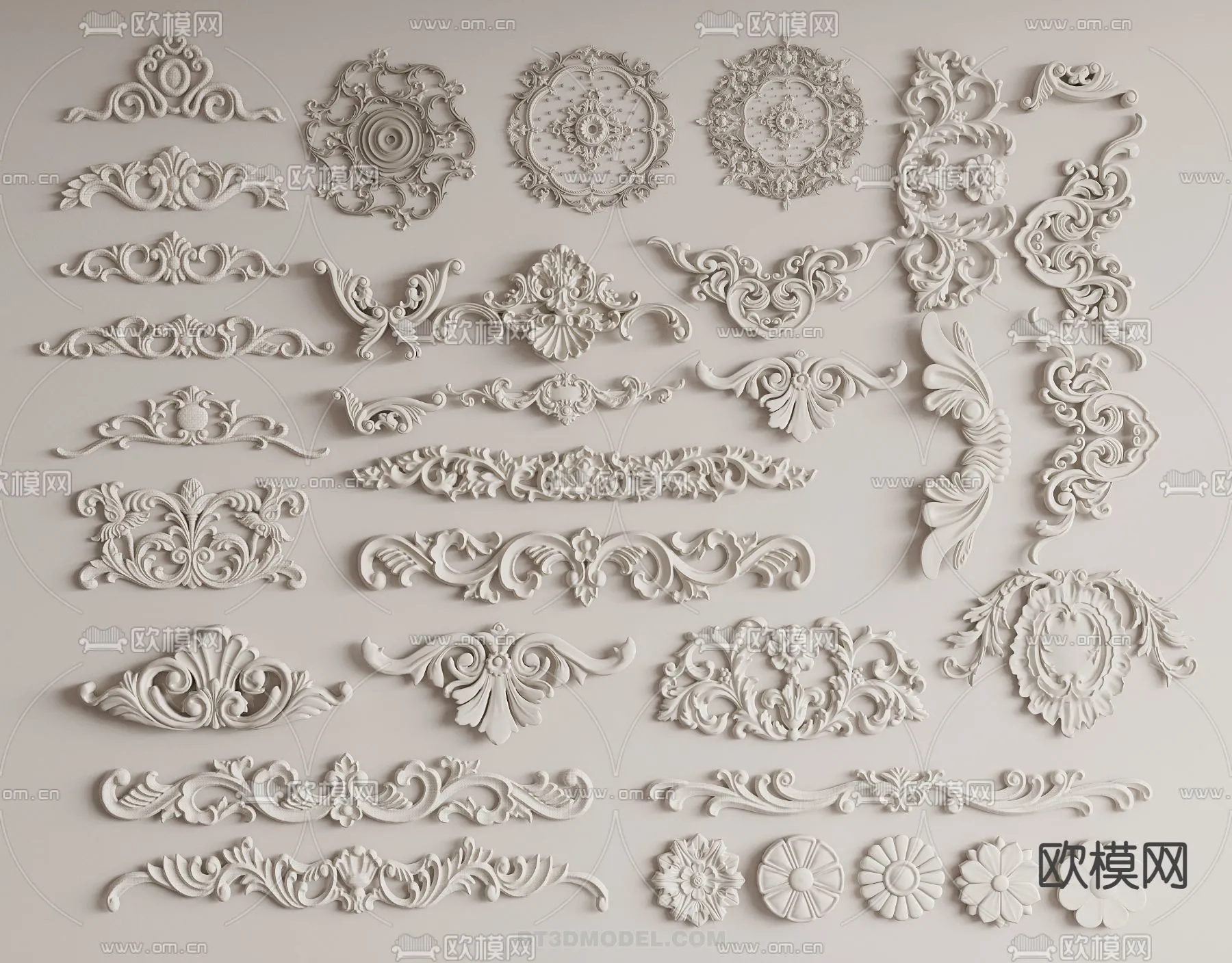 Relief with Pattern – 3D Models for Interior Decoration – 001 Relief with Pattern – 3D Models for Interior Decoration – 001