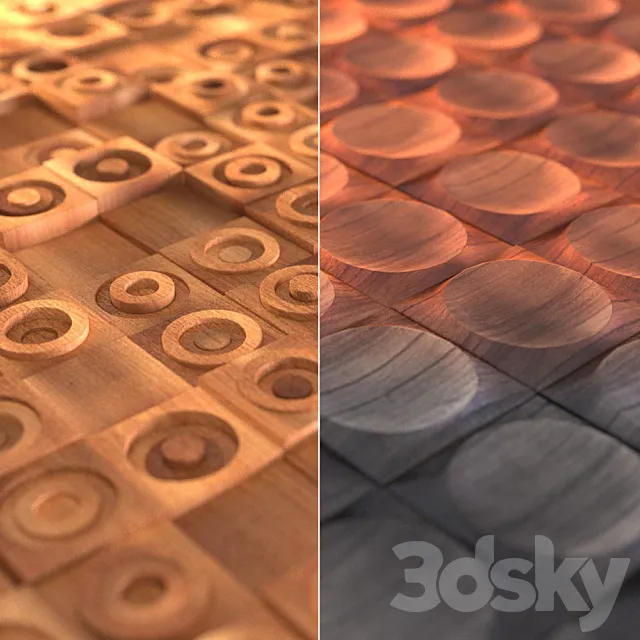 Relief wooden wall panels vol.2 3DModel Relief wooden wall panels vol.2 3DModel