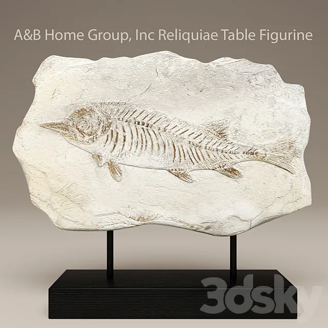 Reliquiae Table Figurine. fossil. figurine. fish. decor 3DModel Reliquiae Table Figurine. fossil. figurine. fish. decor 3DModel