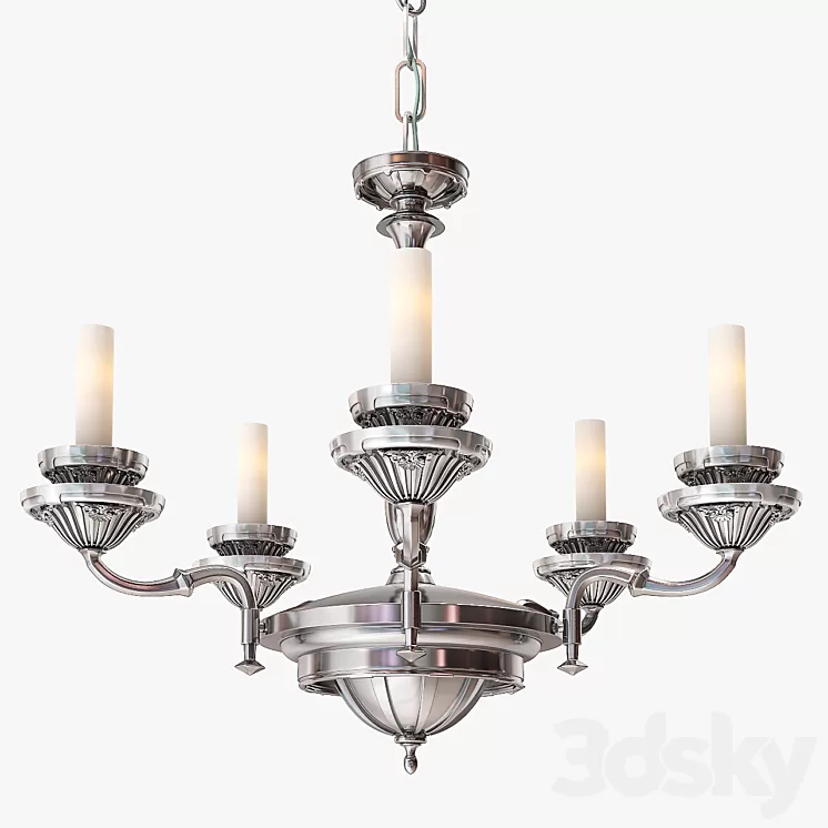 Remains Lighting Silverplate Chandelier 3D Model Remains Lighting Silverplate Chandelier 3D Model